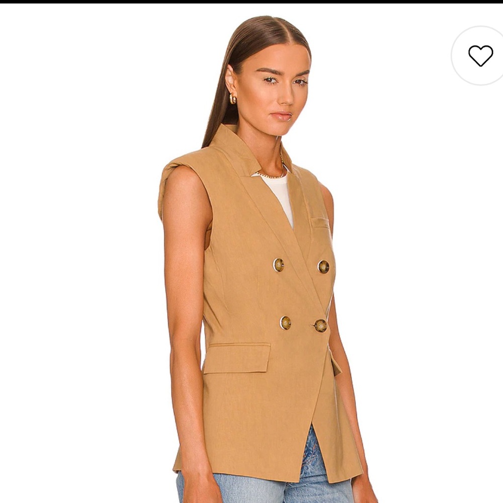 Veronica Beard Amika linen blend vest